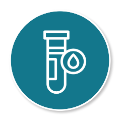 An icon of a blood vial. icon